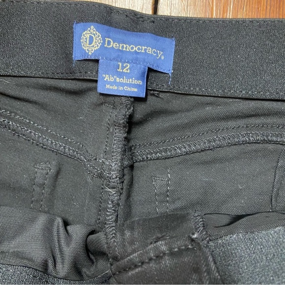 DEMOCRACY Jeri Ab Solution Skinny Jean Size 12 Black Stretch Casual Denim - Picture 7 of 13